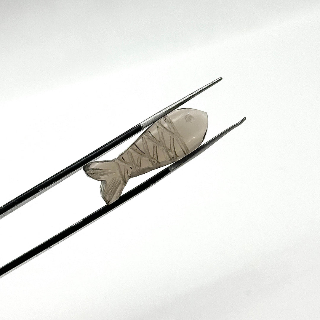 Natural Smoky Quartz Fish Shape Beads, AAA Smoky Quartz Fish Shape gemstone, 25 MM Brown Quartz Fish Shape Briolette's