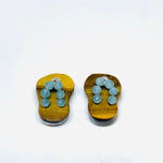 Load image into Gallery viewer, 1 Pair, 100% Natural Tiger Eye Slipper Shape Gemstone, Carved Gemstone, Loose Gemstone, Slipper Shape Gemstone, 18X11 mm