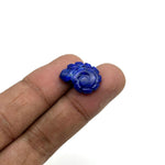 Load image into Gallery viewer, Natural Lapis Lazuli Carved Shell Beads, Hand Carved Snail Shell Shape Gemstone, Seashell Charm, 16 MM Seashell Beads For Jewelry Making