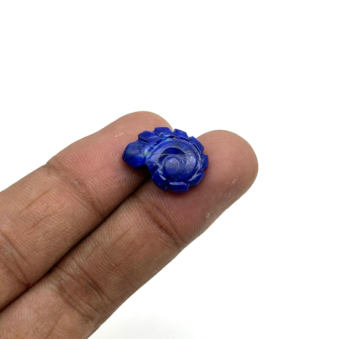 Natural Lapis Lazuli Carved Shell Beads, Hand Carved Snail Shell Shape Gemstone, Seashell Charm, 16 MM Seashell Beads For Jewelry Making