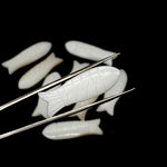 Load image into Gallery viewer, Natural Mother Of Pearl Fish Shape Carving Beads, Home Decor and Jewelry Making Fish Gemstones, 30 MM Loose Gemstone Fishes