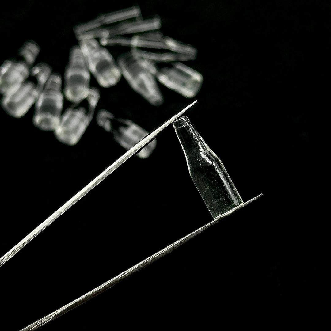 Natural Crystal Quartz Mini Bottle Carving Beads, Bottle Shape Hand Carved Gemstone, Jewelry Making Charms, 7X21 MM Miniature Carvings