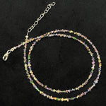 Load image into Gallery viewer, Herkimer Diamond Necklace: Raw Gemstone Beads, Sterling Silver (16 inches)