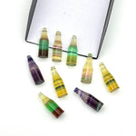 Load image into Gallery viewer, AAA+ Natural Fluorite Mini Bottle Carving Beads, Colorful Bottle Shape Carved Gemstone, Jewelry Making Charms, 7X21 MM Miniature Carvings