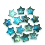 Load image into Gallery viewer, Blue Flashy Labradorite Star Shape Beads, Natural Labradorite Star Shape Briolettes, Faceted Labradorite Star Charms, 12 MM, Loose Gemstones