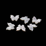 Load image into Gallery viewer, AAA Mother of Pearl Butterfly Shape Carving, White Luster Pearl Butterfly Shape Beads for Jewelry Making, Both Side Face Drill, 15 MM