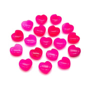 Smooth Hot Pink Chalcedony Heart Shape Briolette's, AAA Hot Pink Chalcedony Heart Shape Beads, Pink Heart Charms 12MM, Crafts Supplies
