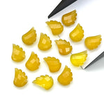 Load image into Gallery viewer, Yellow Chalcedony Leaf Shape Beads, Hand Carved Leaf Shape Briolette's, Faceted Fancy Carvings for Jewelry Making, 11X15 MM, Wholesale Beads