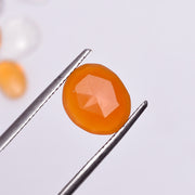 2,10,20,25,50pcs A-one Quality Carnelian & Crystal freeform Rosecut,faceted rosecut, gemstone for jewelry, jewelry making rosecut 9X7 12X9mm