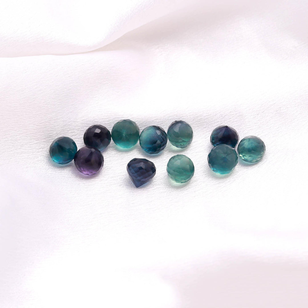AAA Fluorite Onion Shape Briolette's, Natural Multi Fluorite Onion Shape Beads, Faceted Mini Onion Carving for Jewelry Making, 10 MM