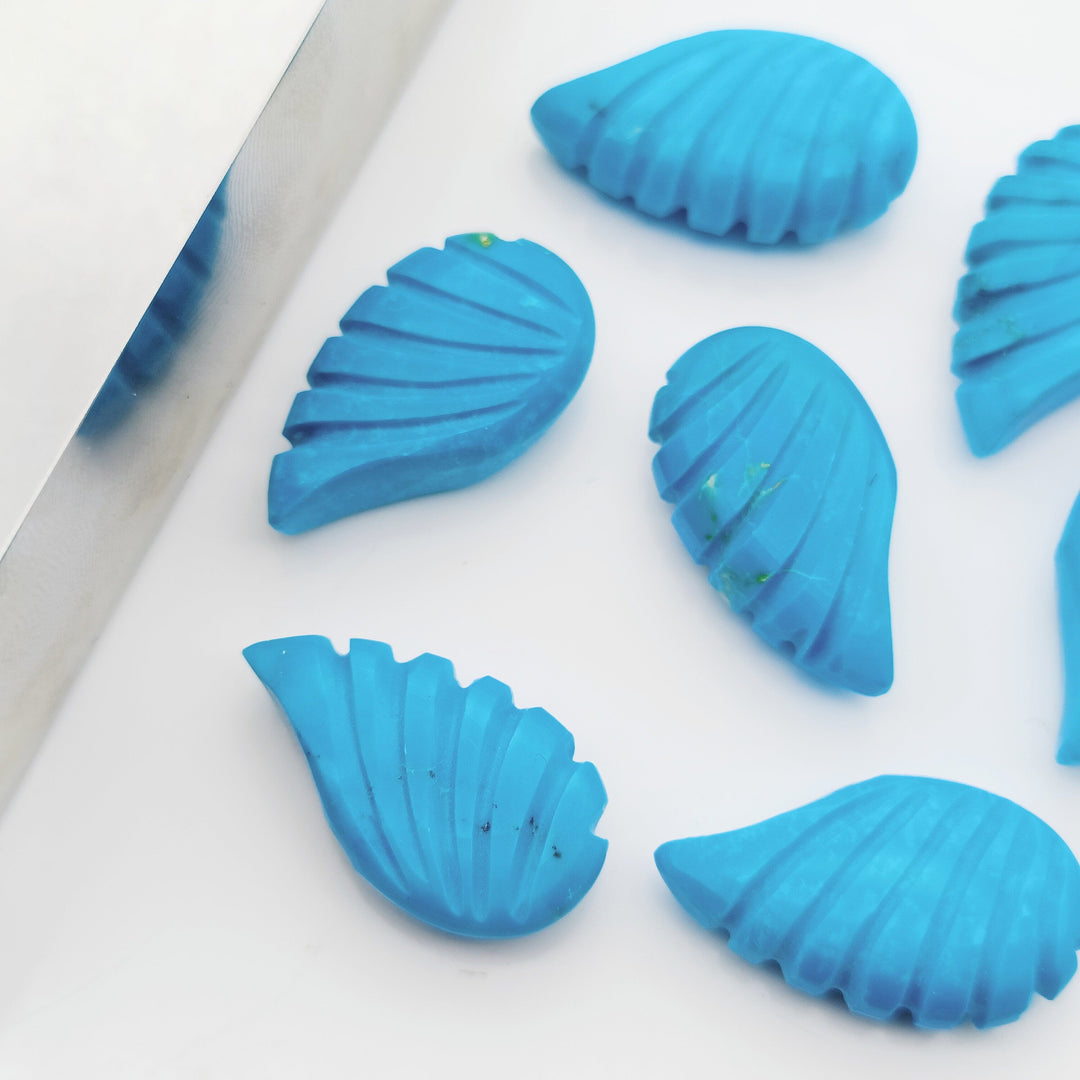 2,3,4,5,6 100%  turquoise fancy Shape Carving, Hand carved Fancy shape Gemstone, carved Gemstone jewelry Making,18X10 mm