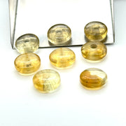 2,3,4,5,6 pcs 100% Natural citrine donut Shape Carved Gemstone, Loose Gemstone, donut Shape Gemstone for Jewlery, Carved Gemstone 12 mm