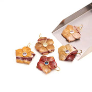 Beautiful Flower Jasper Gemstone Pendant, Fancy Floral Design Necklace for Women's, Birthday Gift for Her, Crystal Carved Necklace Gifts