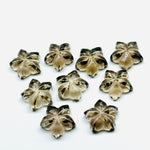 Load image into Gallery viewer, 2,3,4,5pcs 100% Natural smokey quartz Flower Shape Carved Gemstone, Flower Shape Carving, Carved Gemstone For Jewelry 14mm