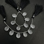 Load image into Gallery viewer, Natural Crystal Quartz Teardrop Beads ~ Handmade Carving Gemstone ~ 10X14 MM Football Cutting Briolette Beads For Jewelry ~ 6 Pieces Strand