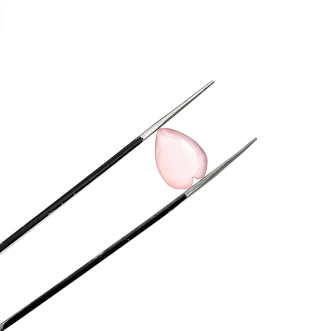 AAA Pink Chalcedony Elongated Heart Shape Beads, Faceted Heart Shape Gemstone, Pink Loose Heart Crystals Beads for Jewelry Making, 13 MM