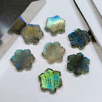 Load image into Gallery viewer, 2,3,4,5,6 pcs 100% Natural Labradorite Fancy Shape Carved Gemstone, Loose Gemstone, Fancy Shape Gemstone For Jewlery, Carved Gemstone 15 mm
