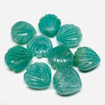 Load image into Gallery viewer, AAA+ Quality Amazonite Shell Shape Beads, 12 MM Carved Shell Shape Gemstone, Sea Shell Charms For Jewelry Making, For DIY Craft