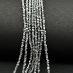 Load image into Gallery viewer, Raw Grey Diamond Beads: 1-2mm Uncut Nuggets, 8/16 Inch Strand