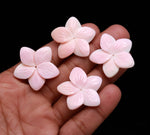 Load image into Gallery viewer, 1 Pc Mother of Pearl Flower Shape Carving Beads, AAA Pink Pearl Flower Shape Gemstone, Carved Flowers, 29 MM, Center Drill