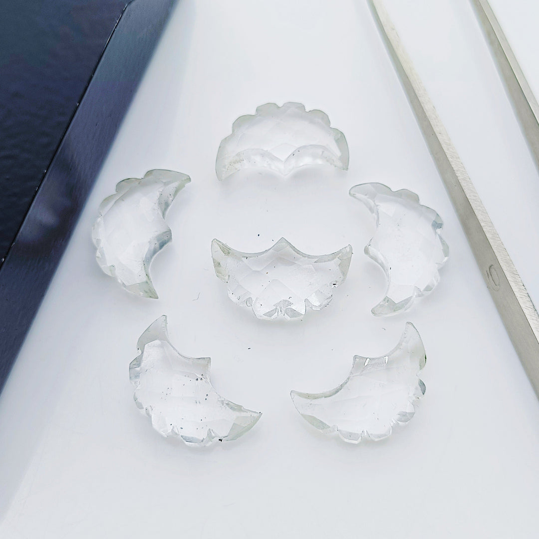 2,3,4,5,6 Pcs Natural crystal quartz  faceted eagle Shape gemstone, Faceted Hand Carved eagle gemstone, fancy Shape Gemstone,16X10 mm