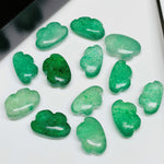 Load image into Gallery viewer, 2,3,4,5,6 Pcs 100% Natural Green Strawberry Clouds Shape Smooth  Loose Gemstone,  Smooth Carved Gemstone, Gemstone For Jewellery 12X7 mm