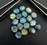 Load image into Gallery viewer, 1,2,3,4,5 pcs Natural Labradorite Scarab Shape Gemstone Beads, Flashy Labradorite beetle Face Beads, Blue Fire Animal Carvings, 10X12 MM