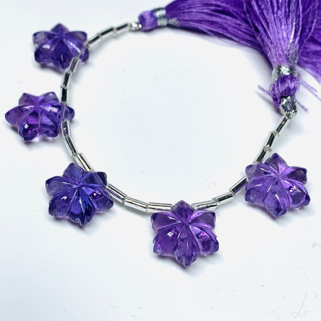 AAA Quality 100% Natural Amethyst Fancy Shape Carved Gemstone, Fancy Shape Carving, Carved Gemstone For Jewellery 12 mm