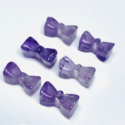 2,3,4,5 Pcs Natural Pink Amethyst Hand Carved Bow Shape, Bow Shape Gemstone For Jewellery, Bow Shape Gemstone, 12X6 mm