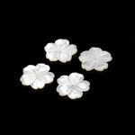 Load image into Gallery viewer, 1 Pc White Pearl Flower Shape Carved Beads, Natural Mother of Pearl Flower Shape Gemstone, Carved Flowers Beads, 23 MM, Center Drill