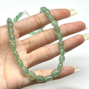 Natural Green Strawberry Necklace, Strawberry Gemstone Beaded Necklace, 925 Sterling Silver Handmade Jewelry, Healing Necklace, Gift for her