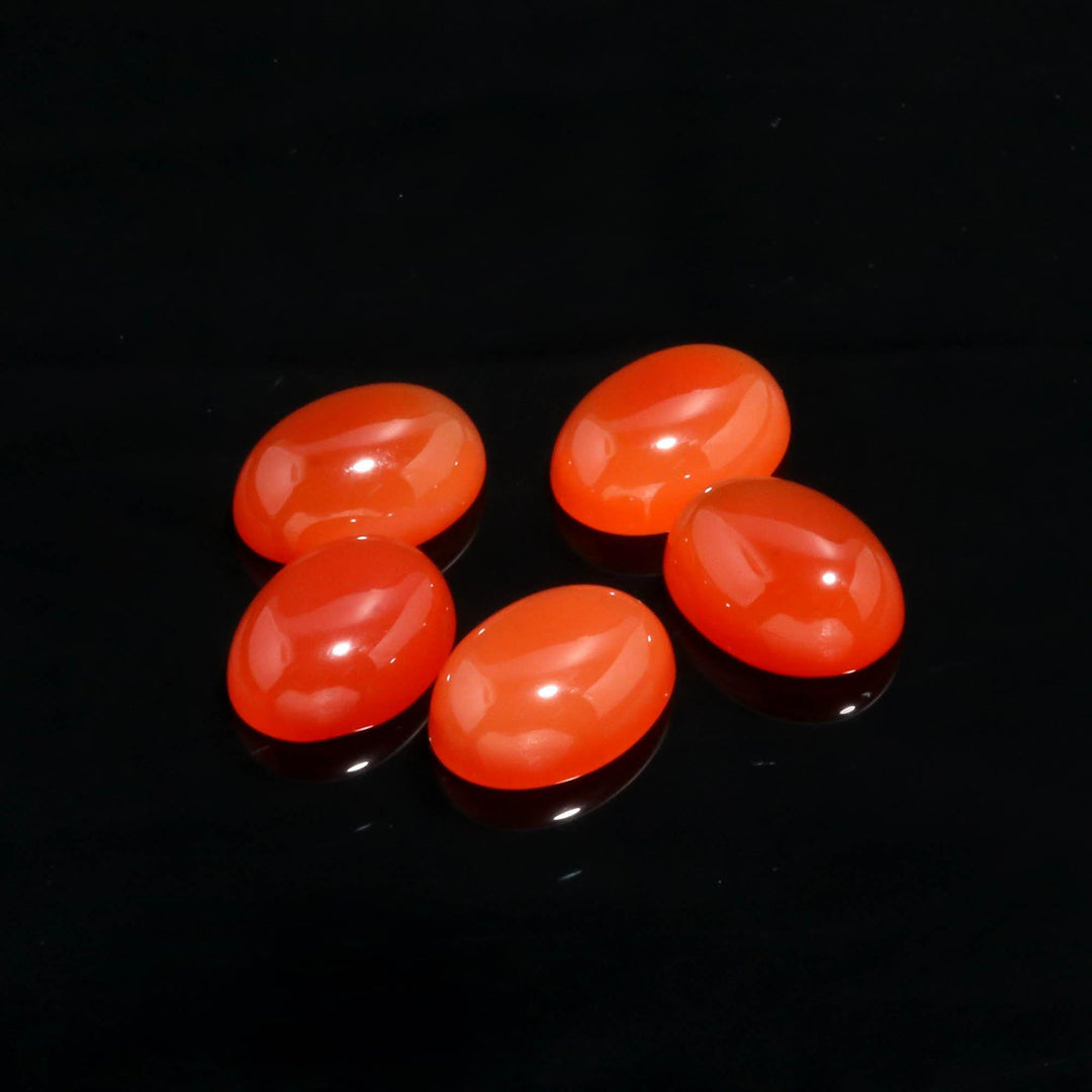 Natural Carnelian Oval Shape Beads, Hand Carved Smooth Gemstone Beads, Loose Carving Beads, Carnelian Oval Charms for Jewelry Making 12X16MM