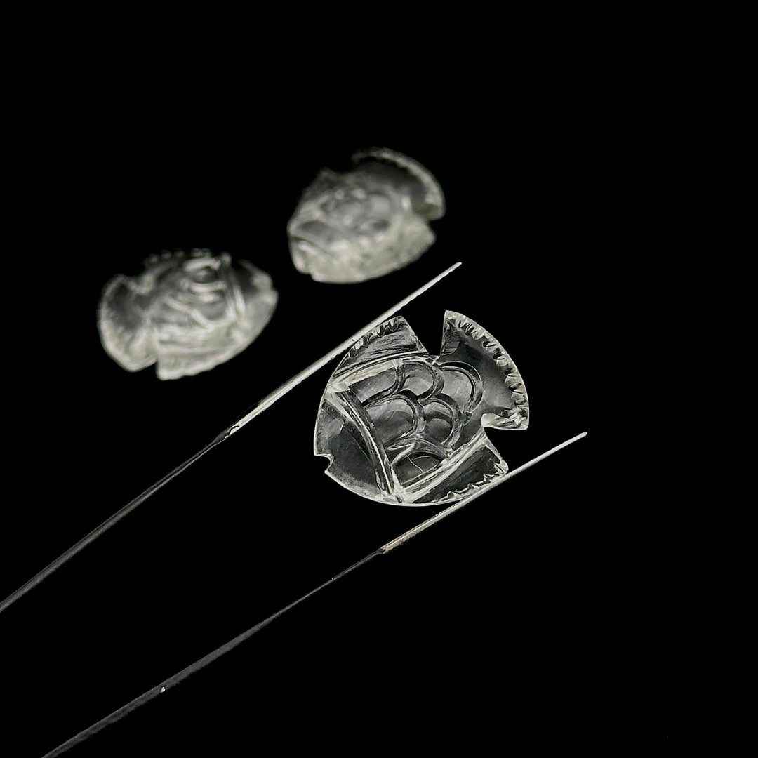 Natural Crystal Quartz Fish Shape Gemstone, Clear Quartz Fish Shape Stone, Wholesale Fish Carved Gemstones, Fish Charms Beads, 19X21 MM