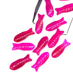 Load image into Gallery viewer, Dazzling Hot Pink Chalcedony Fish Carving Beads, Handmade Fish Shape Carved Gemstone, Jewelry Making Gemstones, 30X10 MM Loose Gemstone Fish