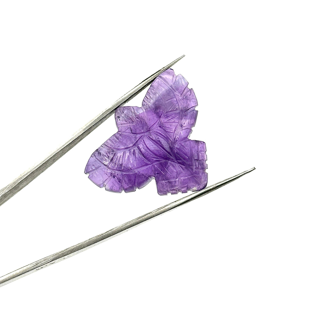 AAA Purple Amethyst Eagle Shape Carved Stone, Natural Amethyst Hand Carved Eagle Shape Gemstone, Jewelry Making, Bird Shape Carving, 30 MM