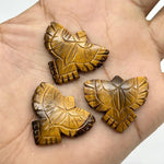 Load image into Gallery viewer, Natural Tiger's Eye Eagle Shape Carved Stone, AAA Tiger's Eye Hand Carved Eagle Shape Gemstone, Jewelry Making, Bird Shape Carving, 30 MM