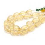 Load image into Gallery viewer, Natural Lemon Quartz Drop Shape Briolettes Beads, Faceted Drop Beads, Football Cutting Teardrop Beads for Jewelry Making, 11-13 MM