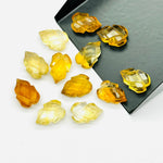Load image into Gallery viewer, Natural Citrine Leaves Shape Carving Gemstone Beads, 9X13 MM Leaves Shape Loose Briolette's, Summer Leafs Beads, Wholesale Carving Beads