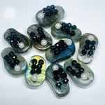 Load image into Gallery viewer, 1 Pair, 100% Natural Labradorite Slipper Shape Gemstone, Carved Gemstone, Loose Gemstone, Slipper Shape Gemstone, Carved Slippers, 18X11 mm