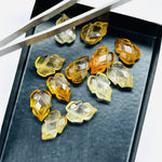 Load image into Gallery viewer, Natural Citrine Leaves Shape Carving Gemstone Beads, 9X13 MM Leaves Shape Loose Briolette's, Summer Leafs Beads, Wholesale Carving Beads