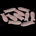 Load image into Gallery viewer, Natural Rose Quartz Handmade Fish Carving Beads, Pink Rose Quartz Healing Fish Shape Gemstones, 10X30 MM, Fish Charms For Jewelry Making