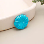 Load image into Gallery viewer, Blue Turquoise Hand Carved Flower Shape Stone, Flower Charms, 25 MM Reiki Healing Crystal Gifts, Floral Gemstones for Home Decor