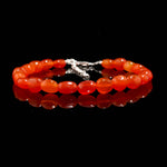 Load image into Gallery viewer, Natural Carnelian Smooth Tumble Beads Bracelet, Carnelian Nuggets Shape Beads Bracelet, Jewelry Gifts, Fancy Jewelry/Anklet for Girls