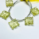 Load image into Gallery viewer, Natural Lemon Quartz Fancy Shape Carved Gemstone, Flower Shape Carved Briolette's, Fancy Shape Carving Loose Gemstone Bead for Jewlery 14 MM