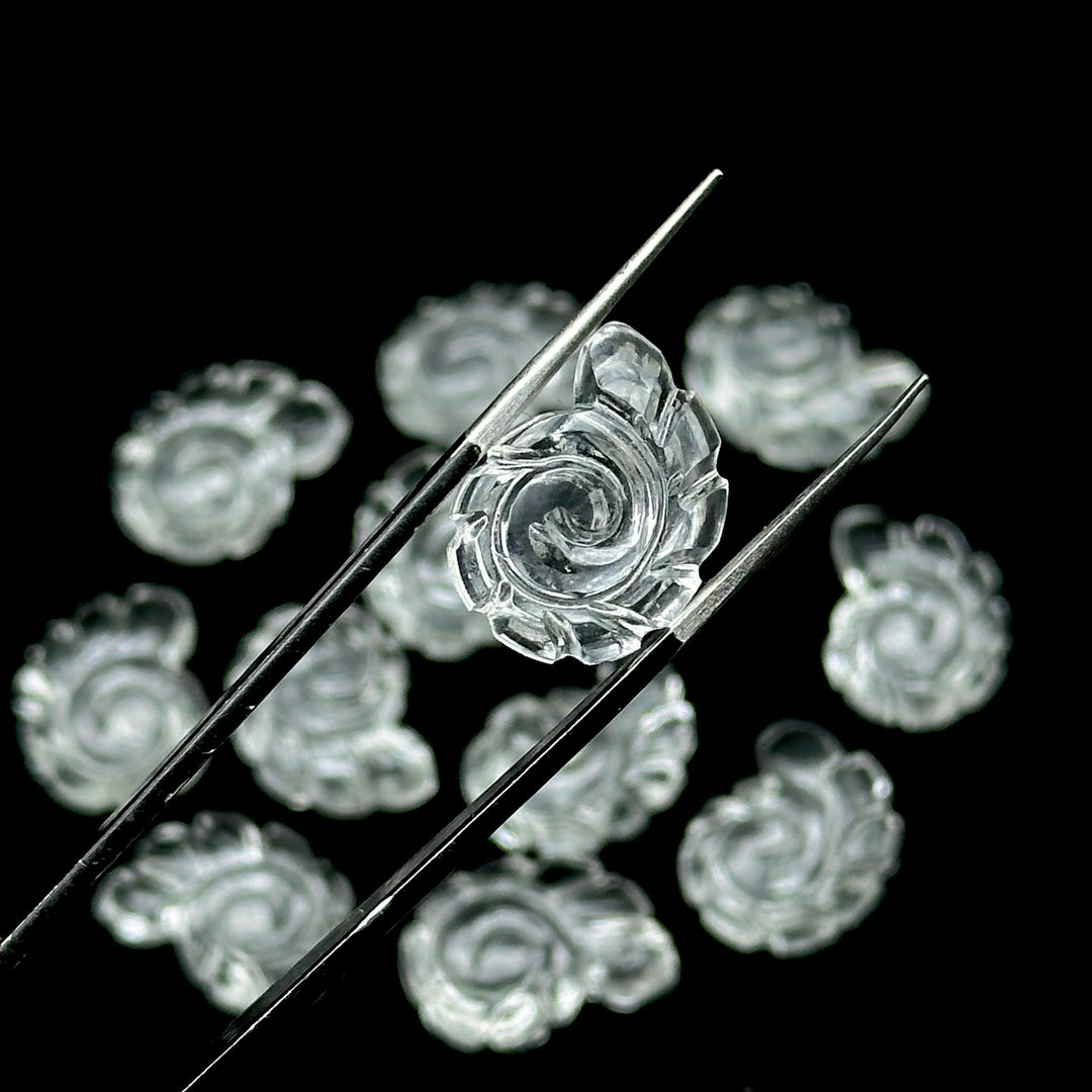 AAA Crystal Quartz Carved Shell Beads, Natural Crystal Quartz Hand Carved Shell Shape Gemstone, Seashell Charm, 16 MM, Snail Shell Diy Beads