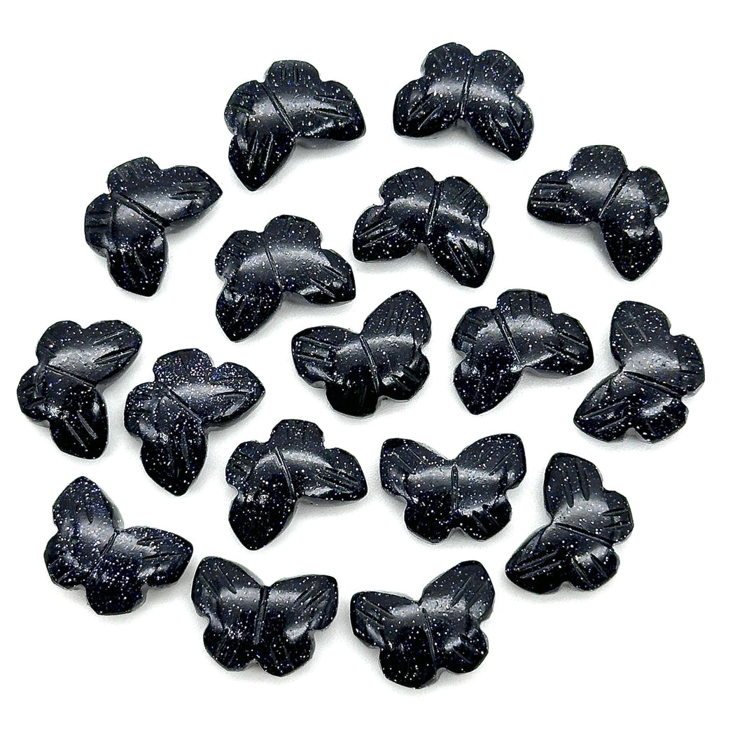 AAA Black Sunstone Butterfly Shape Beads, Black Sunstone Hand Carved Butterfly Briolettes, Gemstone Carvings, 13 MM Mini Butterfly Charms