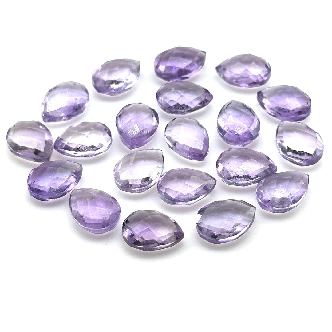 AAA+ Quality Pink Amethyst Faceted Pear Shape Beads, 9X12 MM Pink Briolette's Beads, Matched Pairs, Jewelry Making Pear Shape Beads