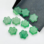 Load image into Gallery viewer, Beautiful Green Strawberry Flower Shape Beads, Hand Carved Flower Shape Gemstone, 11 MM Hexagon Shape Charm Beads For Jewelry, Cut Stones