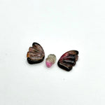 Load image into Gallery viewer, natural tourmaline Butterfly Shape Carving, Hand carved tourmaline Butterfly loose carving, carved butterfly  jewelry Making 22x11mm.