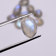 2 pcs A-one Quality Labradorite freeform Rosecut, faceted rosecut, gemstone for jewelry, blue flash rosecuts 6X8 11X15 mm